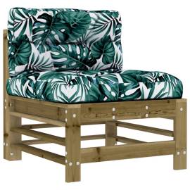 Canapea de mijloc cu perne, lemn de pin tratat, 2 image