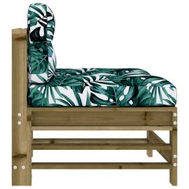 Canapele de mijloc cu perne, 2 buc., lemn de pin tratat, 6 image