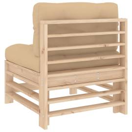 Canapele de mijloc cu perne, 2 buc., lemn masiv de pin, 7 image
