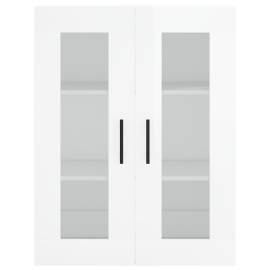 Dulap cu montaj pe perete, alb extralucios, 69,5x34x90 cm, 7 image