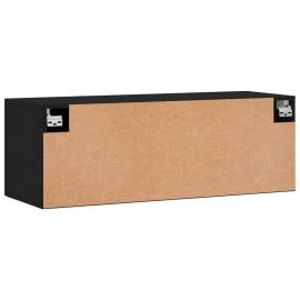 Dulap de perete, negru, 100x36,5x35 cm, lemn compozit, 8 image
