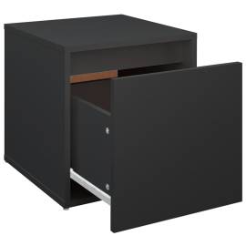 Cutie cu sertar, negru, 40,5x40x40 cm, lemn compozit, 7 image