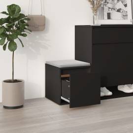 Cutie cu sertar, negru, 40,5x40x40 cm, lemn compozit, 3 image