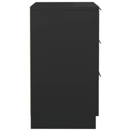 Noptiere, 2 buc., negru, 40x36x65 cm, 8 image