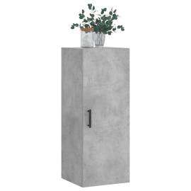 Dulap montat pe perete, gri beton, 34,5x34x90 cm, 4 image