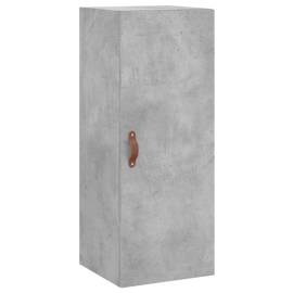 Dulap montat pe perete, gri beton, 34,5x34x90 cm, 2 image