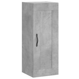 Dulap de perete, gri beton, 34,5x34x90 cm, lemn prelucrat, 2 image