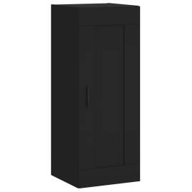 Dulap de perete, negru, 34,5x34x90 cm, lemn prelucrat, 2 image