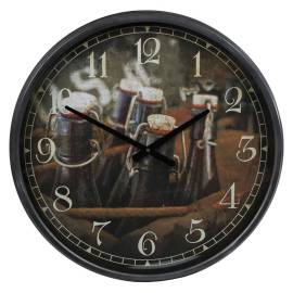 Gifts amsterdam ceas de perete "bottles in crate", negru, 51 cm, metal