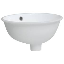 Chiuvetă de baie albă 33x29x16,5 cm, ovală, ceramică, 3 image