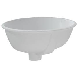Chiuvetă de baie albă 33x29x16,5 cm, ovală, ceramică, 5 image