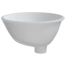 Chiuvetă de baie albă 33x29x16,5 cm, ovală, ceramică, 6 image