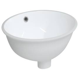 Chiuvetă de baie albă 33x29x16,5 cm, ovală, ceramică, 2 image