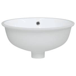 Chiuvetă de baie albă 38,5x33,5x19 cm, ovală, ceramică, 4 image