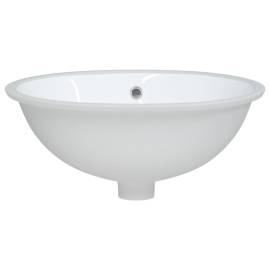 Chiuvetă de baie albă 49x40,5x21 cm, ovală, ceramică, 4 image