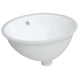 Chiuvetă de baie albă 49x40,5x21 cm, ovală, ceramică, 2 image