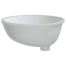 Chiuvetă de baie albă 49x40,5x21 cm, ovală, ceramică, 6 image