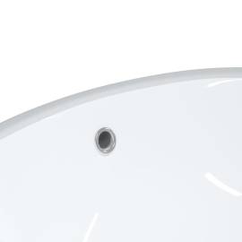 Chiuvetă de baie albă 49x40,5x21 cm, ovală, ceramică, 8 image