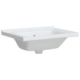 Chiuvetă de baie albă 61x48x19,5 cm, ovală, ceramică, 4 image