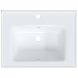Chiuvetă de baie albă 61x48x19,5 cm, ovală, ceramică, 8 image