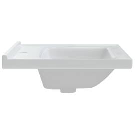 Chiuvetă de baie albă 61x48x19,5 cm, ovală, ceramică, 6 image