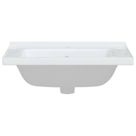 Chiuvetă de baie albă 61x48x19,5 cm, ovală, ceramică, 5 image