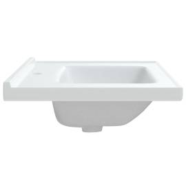 Chiuvetă de baie albă 71x48x19,5 cm, dreptunghiular, ceramică, 6 image
