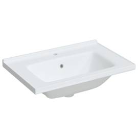 Chiuvetă de baie albă 71x48x19,5 cm, dreptunghiular, ceramică, 2 image