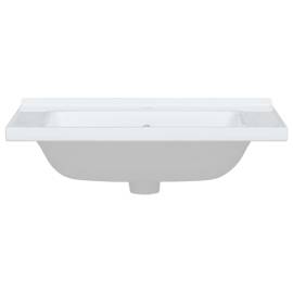 Chiuvetă de baie albă 71x48x19,5 cm, dreptunghiular, ceramică, 5 image