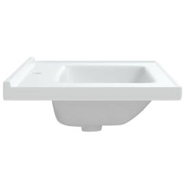 Chiuvetă de baie albă 81x48x19,5 cm, ovală, ceramică, 6 image