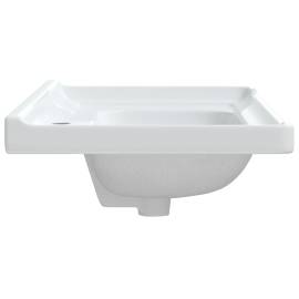 Chiuvetă de baie albă 81x48x23 cm, ovală, ceramică, 6 image