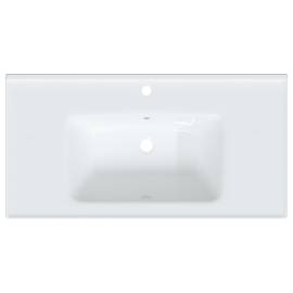 Chiuvetă de baie albă 91,5x48x19,5 cm, ovală, ceramică, 8 image