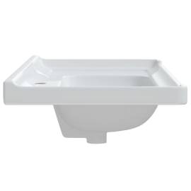 Chiuvetă de baie albă 91,5x48x23 cm, ovală, ceramică, 6 image