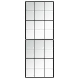Oglinzi de perete, 2 buc., negru, 80x60 cm, metal, 3 image