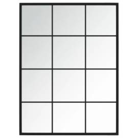 Oglinzi de perete, 2 buc., negru, 80x60 cm, metal, 5 image