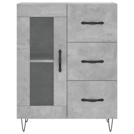Servantă, gri beton, 69,5x34x90 cm, lemn compozit, 5 image