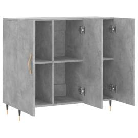 Servantă, gri beton, 90x34x80 cm, lemn compozit, 5 image
