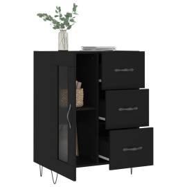 Servantă, negru, 69,5x34x90 cm, lemn compozit, 4 image