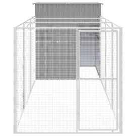 Cușcă de câine & țarc gri deschis 165x455x181cm oțel galvanizat, 3 image