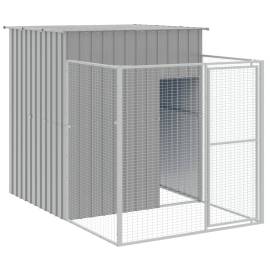 Cușcă de câine & țarc gri deschis 165x863x181cm oțel galvanizat, 6 image