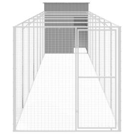 Cușcă de câine & țarc gri deschis 165x863x181cm oțel galvanizat, 3 image