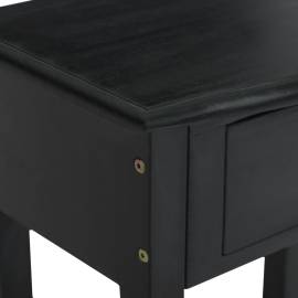 Masă consolă cu sertare, negru, 50x30x75 cm, lemn masiv mahon, 8 image