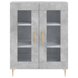 Dulap înalt, gri beton, 69,5x34x180, lemn compozit, 8 image