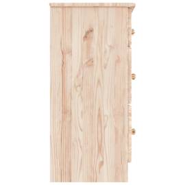 Comodă cu sertare alta, 112x35x73 cm, lemn masiv de pin, 5 image