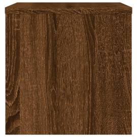 Noptiere, 2 buc., stejar maro, 40x30x30 cm, lemn prelucrat, 6 image