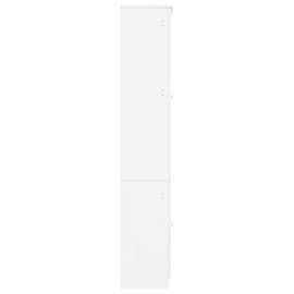 Vitrină din sticlă „alta”, alb, 77x35x186,5 cm, lemn masiv pin, 5 image