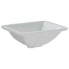 Chiuvetă de baie albă 36,5x32x15,5 cm, ovală, ceramică, 6 image