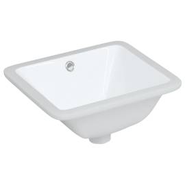 Chiuvetă de baie albă 36,5x32x15,5 cm, ovală, ceramică, 2 image