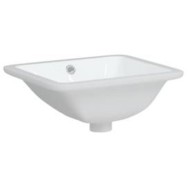 Chiuvetă de baie albă 36,5x32x15,5 cm, ovală, ceramică, 3 image