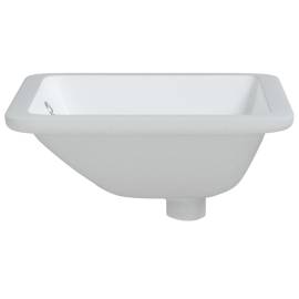 Chiuvetă de baie albă 36,5x32x15,5 cm, ovală, ceramică, 5 image